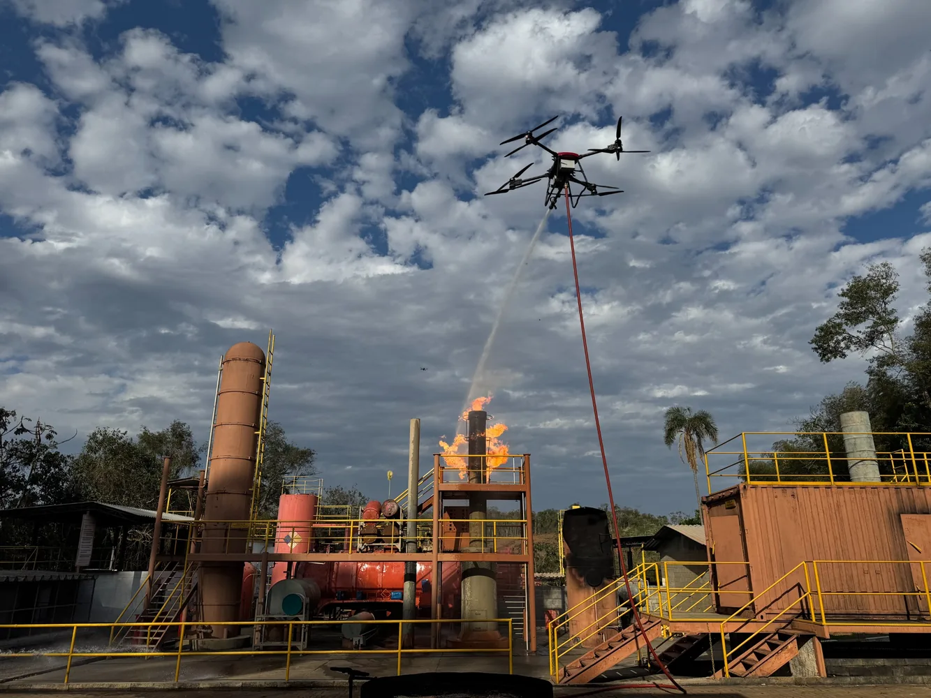 Drone UAVI em operação