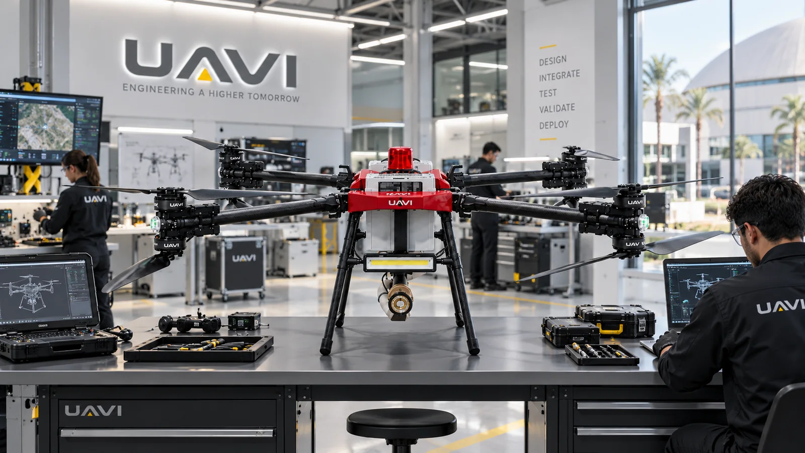 Laboratório e engenharia de drones UAVI